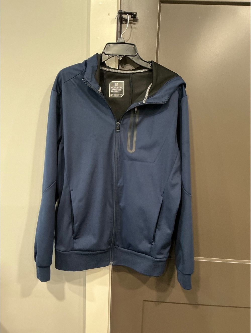 Mondetta Outdoor Project Navy Blue Hooded Track Jacket M